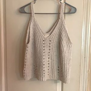 NWOT crocheted short hem tank top